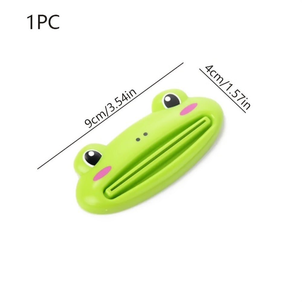 1pc Cartoon Animal Toothpaste Squeezer, Plastic Separate Bathroom Accessories, Fun Shape Cleaner Holder