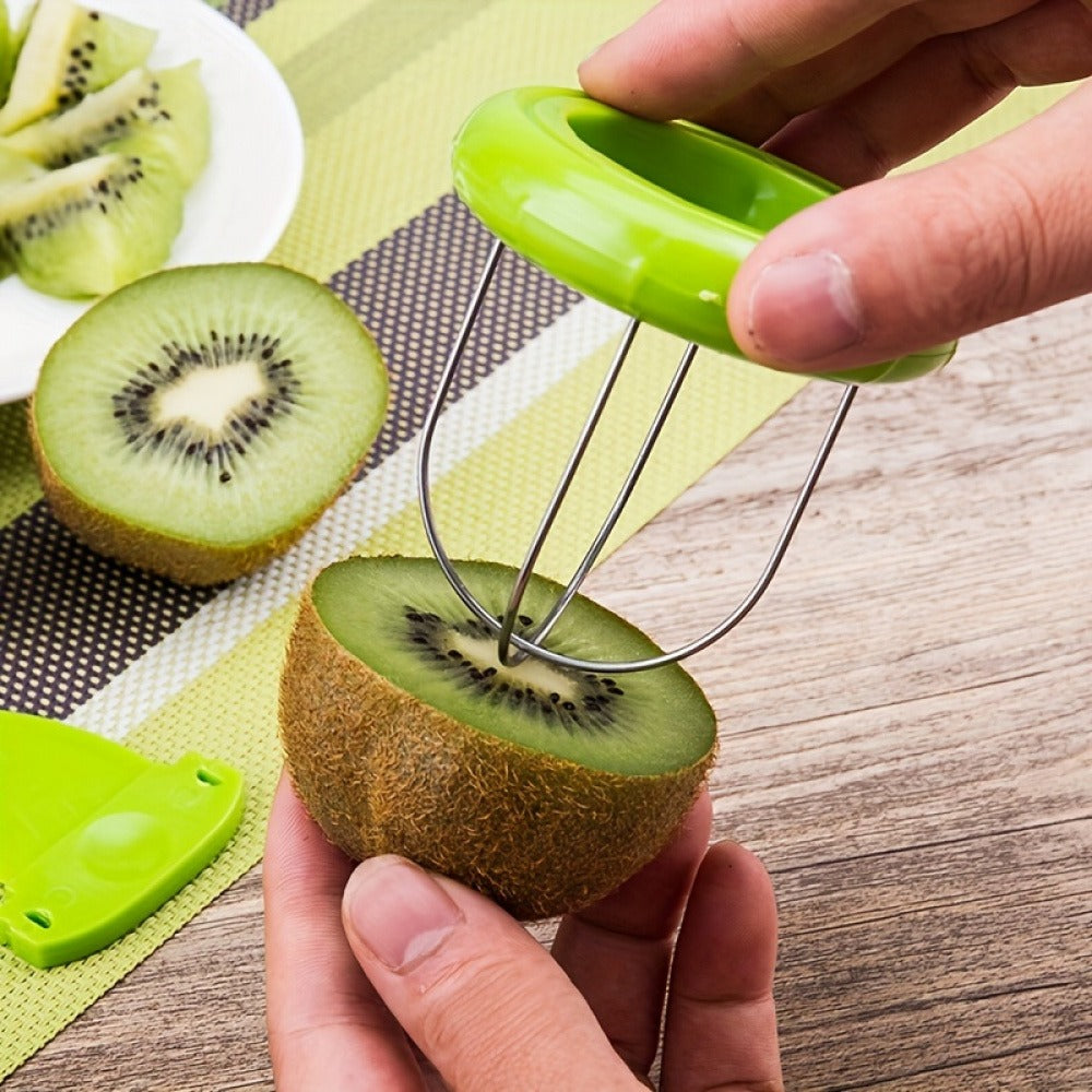 1PC Kiwi Peeler And Slicer - Plastic Fruit Separator, Kiwi Cutter And Corer, Multifunctional Avocado Peeler, Pulp Separator, Meat Scraper, Creative Kitchen Tool