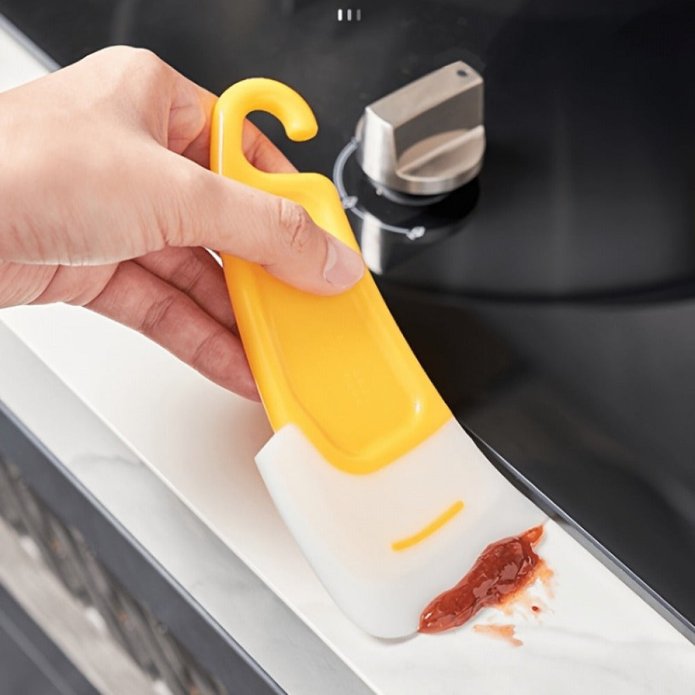 1PC Silicone Kitchen Scraper - Easy To Clean, Non-Electric, Food Safe, For Removing Grease - Perfect Holiday Tool, Cooking Scraper