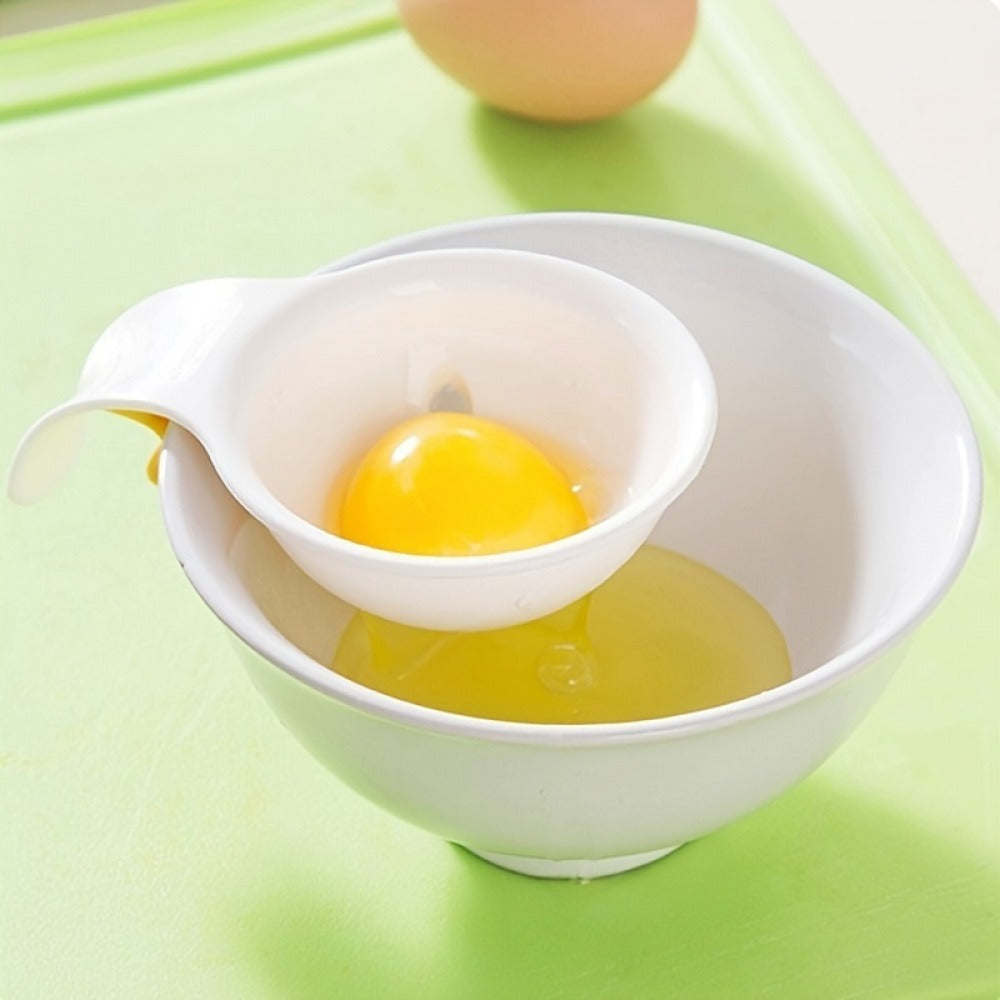 1pcs Egg Yolk Separator Divider, White Plastic Egg White Filter, Household Egg Tool, Cooking Baking Tool, Kitchen Gadget