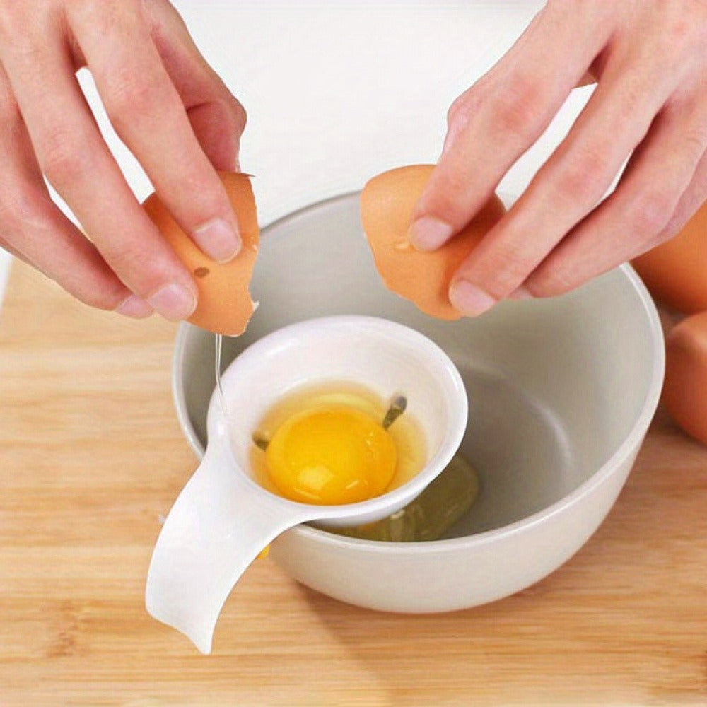 1pcs Egg Yolk Separator Divider, White Plastic Egg White Filter, Household Egg Tool, Cooking Baking Tool, Kitchen Gadget