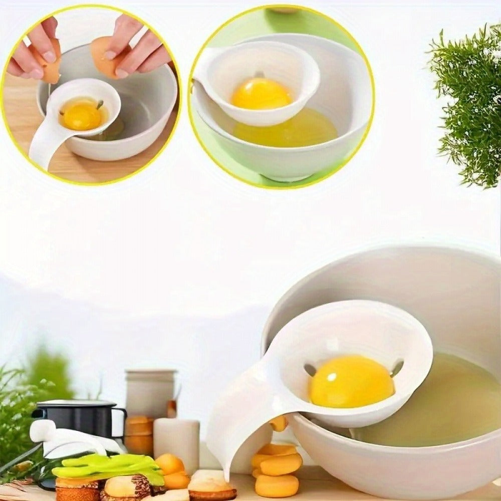 1pcs Egg Yolk Separator Divider, White Plastic Egg White Filter, Household Egg Tool, Cooking Baking Tool, Kitchen Gadget
