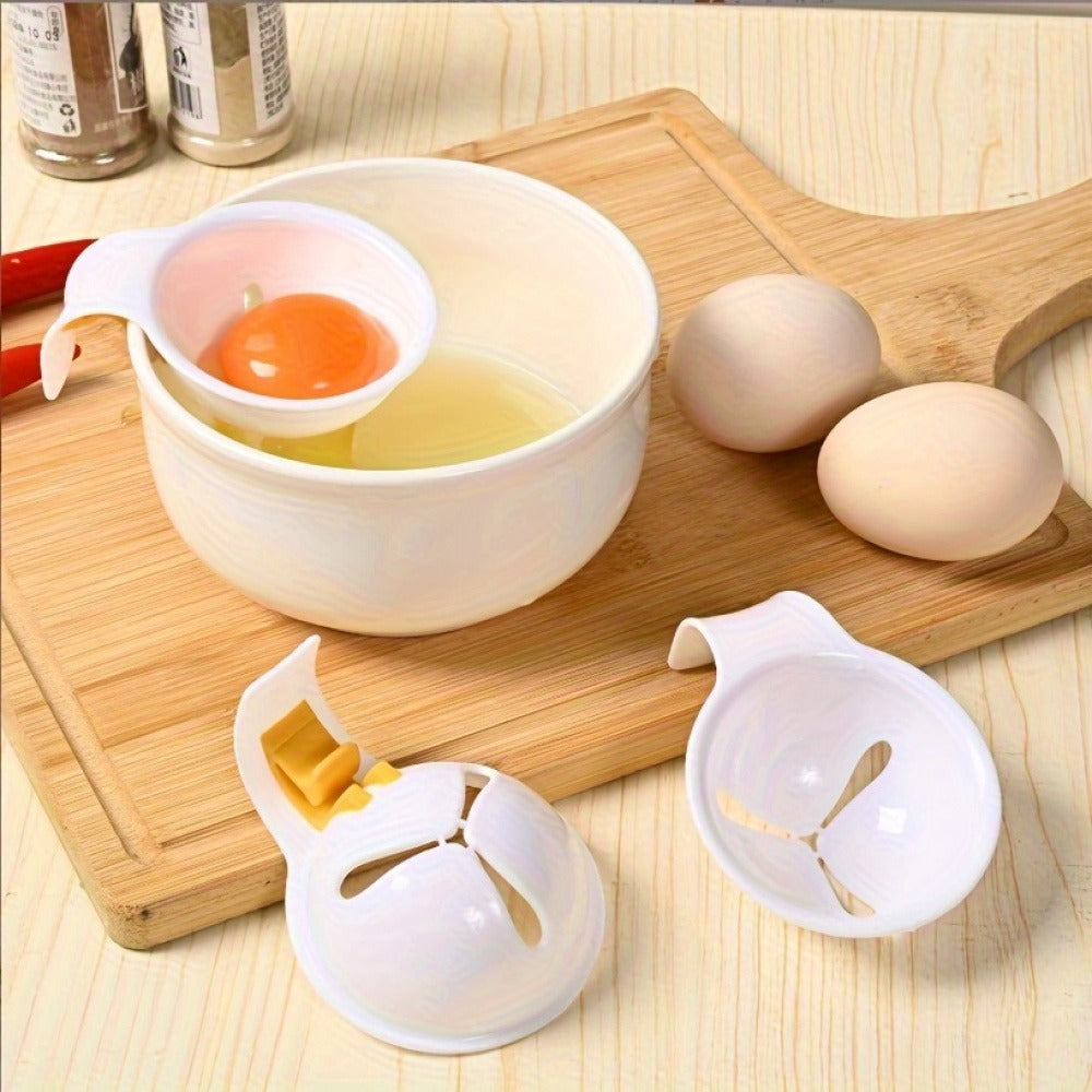 1pcs Egg Yolk Separator Divider, White Plastic Egg White Filter, Household Egg Tool, Cooking Baking Tool, Kitchen Gadget