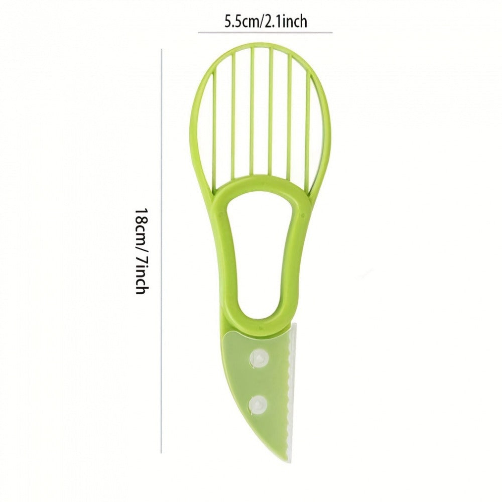 1PC 3-In-1 Silicone Slicer Set For Banana, Tomato & Butter | Easy Coring & Slicing | Green Kitchen Tool | Avocado Prep Helper | Premium Safe Silicone