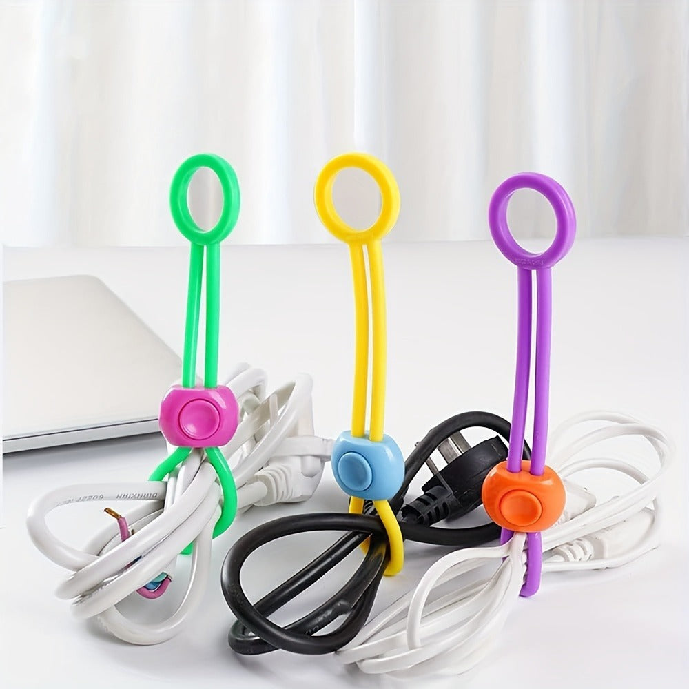6-Piece Food Bag Sealing Clips Including 2 Yellow, 2 Green, 2 Purple, Silicone Food Bag Sealing Straps, Reusable And Adjustable Clips For Sealing Devices, Suitable For Various Plastic Bags, String Bags, And Rice Bags