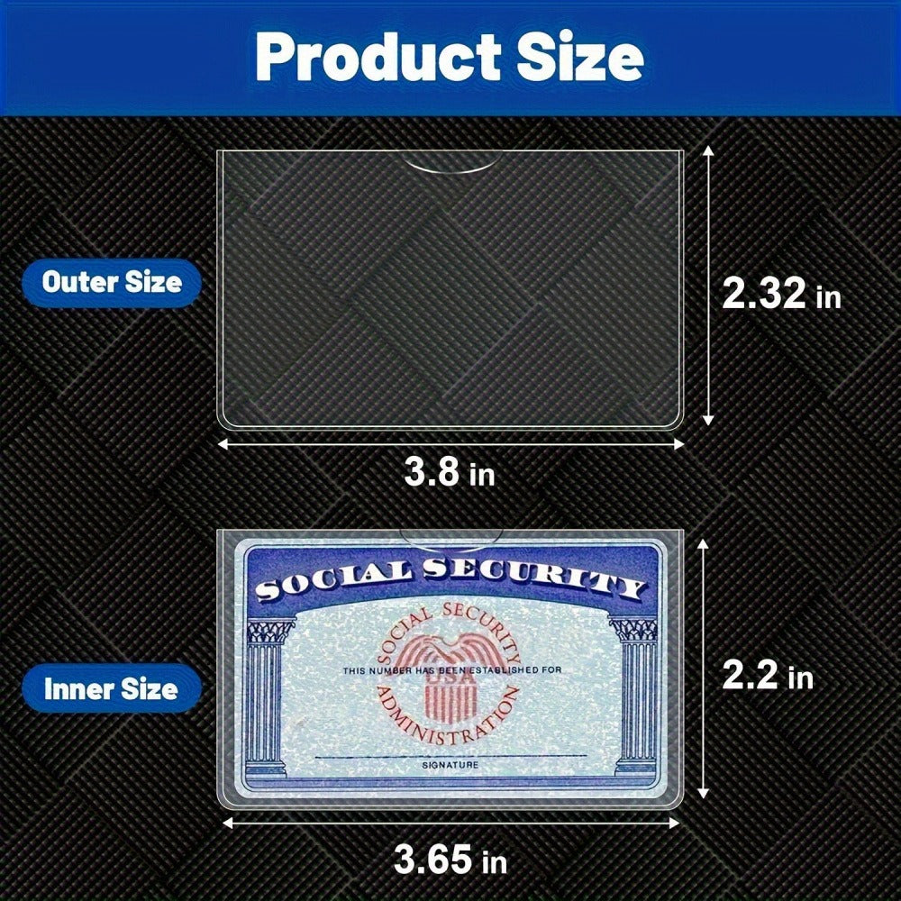 1 PCAK(5pcs)Medicare Protector Sleeves Clear PVC Waterproof Medical/ Card /Social Security Card Protector - Clear Vinyl Plastic Covers For Insurance