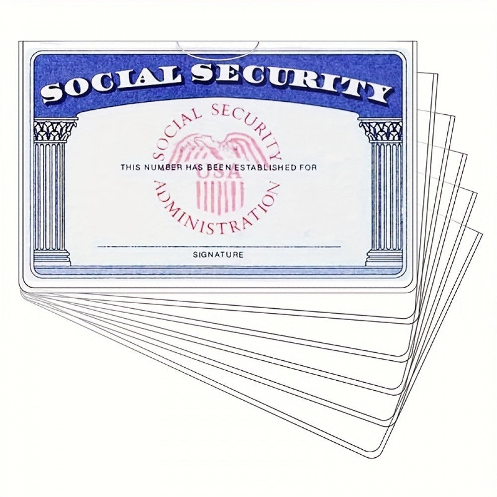 1 PCAK(5pcs)Medicare Protector Sleeves Clear PVC Waterproof Medical/ Card /Social Security Card Protector - Clear Vinyl Plastic Covers For Insurance
