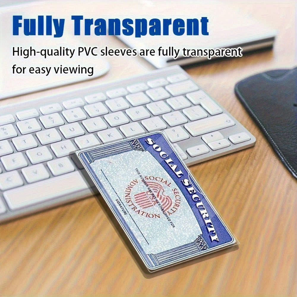1 PCAK(5pcs)Medicare Protector Sleeves Clear PVC Waterproof Medical/ Card /Social Security Card Protector - Clear Vinyl Plastic Covers For Insurance