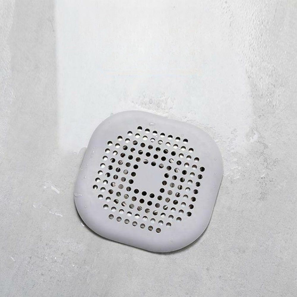 1PC 5.4 Inch Square Drain Cover TPR Hair Drain Catcher Flat Silicone Floor Drain Cover Plug Bathroom