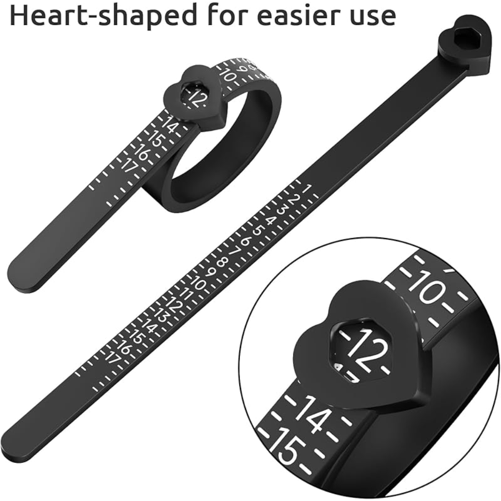 1pc Pink Reusable Ring Sizer Measuring Tool - Adjustable Jewelry Size Gauge