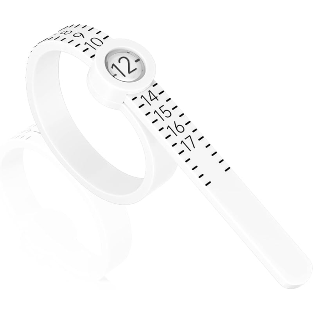 1pc Pink Reusable Ring Sizer Measuring Tool - Adjustable Jewelry Size Gauge