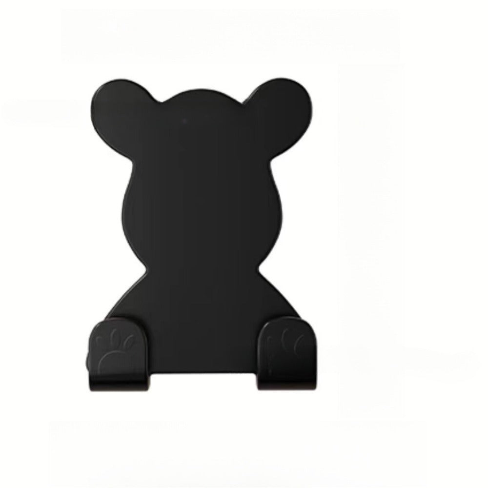 1pc Cute Bear Plastic Wall Hooks - No-Drilling Heavy Duty Razor/Cosmetic Organizer - Bathroom Decor For Home & Summer Use