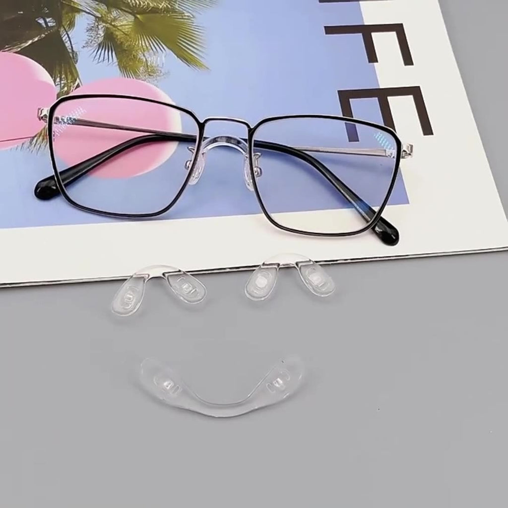 4PCS Silicone U-Shaped Eyeglass Nose Pads - Screw-Fixed Non-Adhesive Design - Stable, Durable & Comfortable For Adults/Children