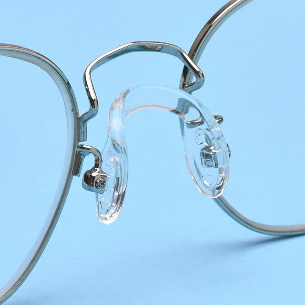 4PCS Silicone U-Shaped Eyeglass Nose Pads - Screw-Fixed Non-Adhesive Design - Stable, Durable & Comfortable For Adults/Children