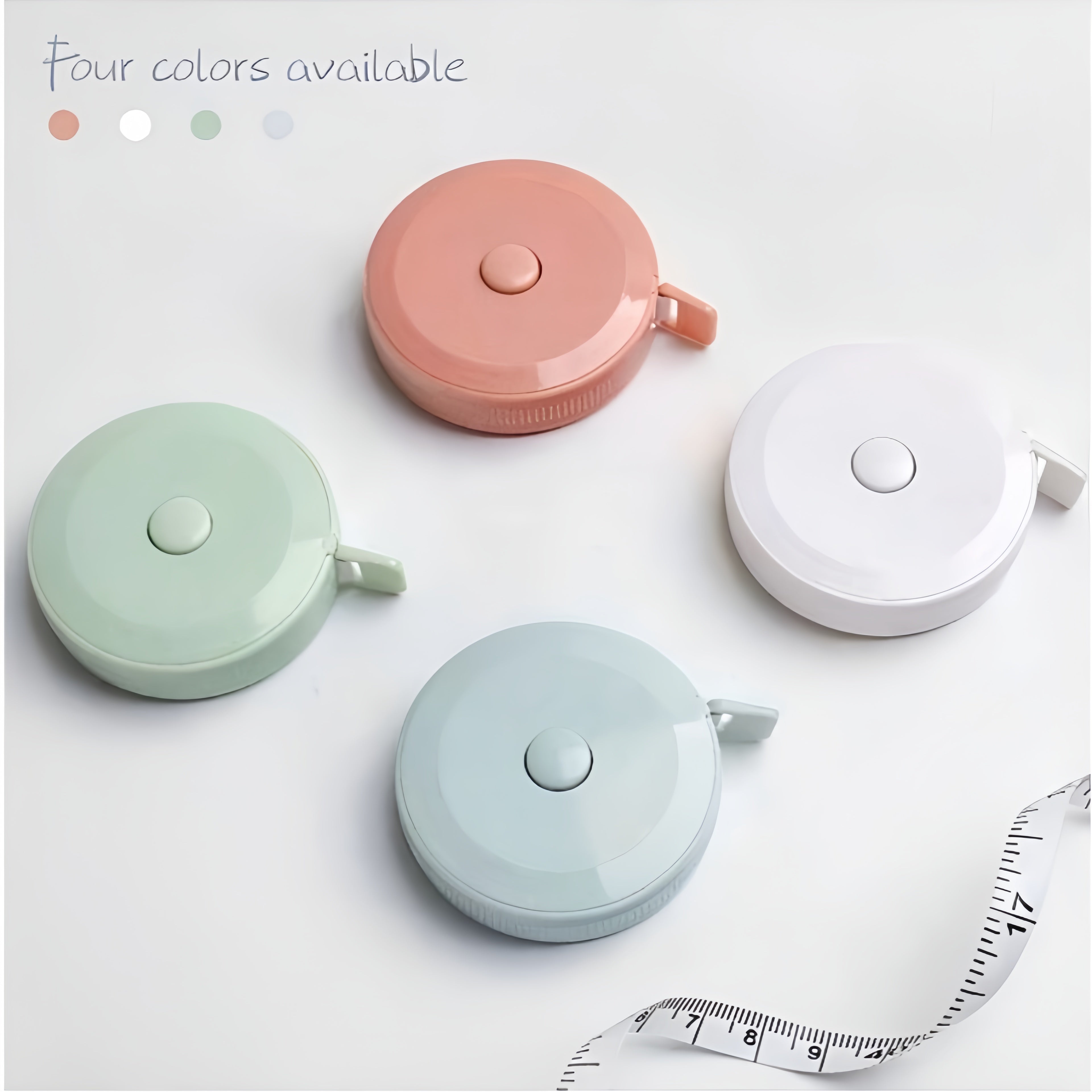 1pc RANDOM COLOR Compact Portable Mini Tape Measure - Double-Sided 59"/1.5m High-Accuracy Scale - Ideal For Clothing, Body & Home Measurements