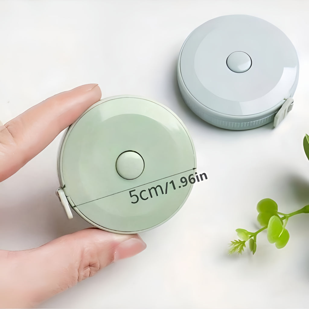 1pc RANDOM COLOR Compact Portable Mini Tape Measure - Double-Sided 59"/1.5m High-Accuracy Scale - Ideal For Clothing, Body & Home Measurements