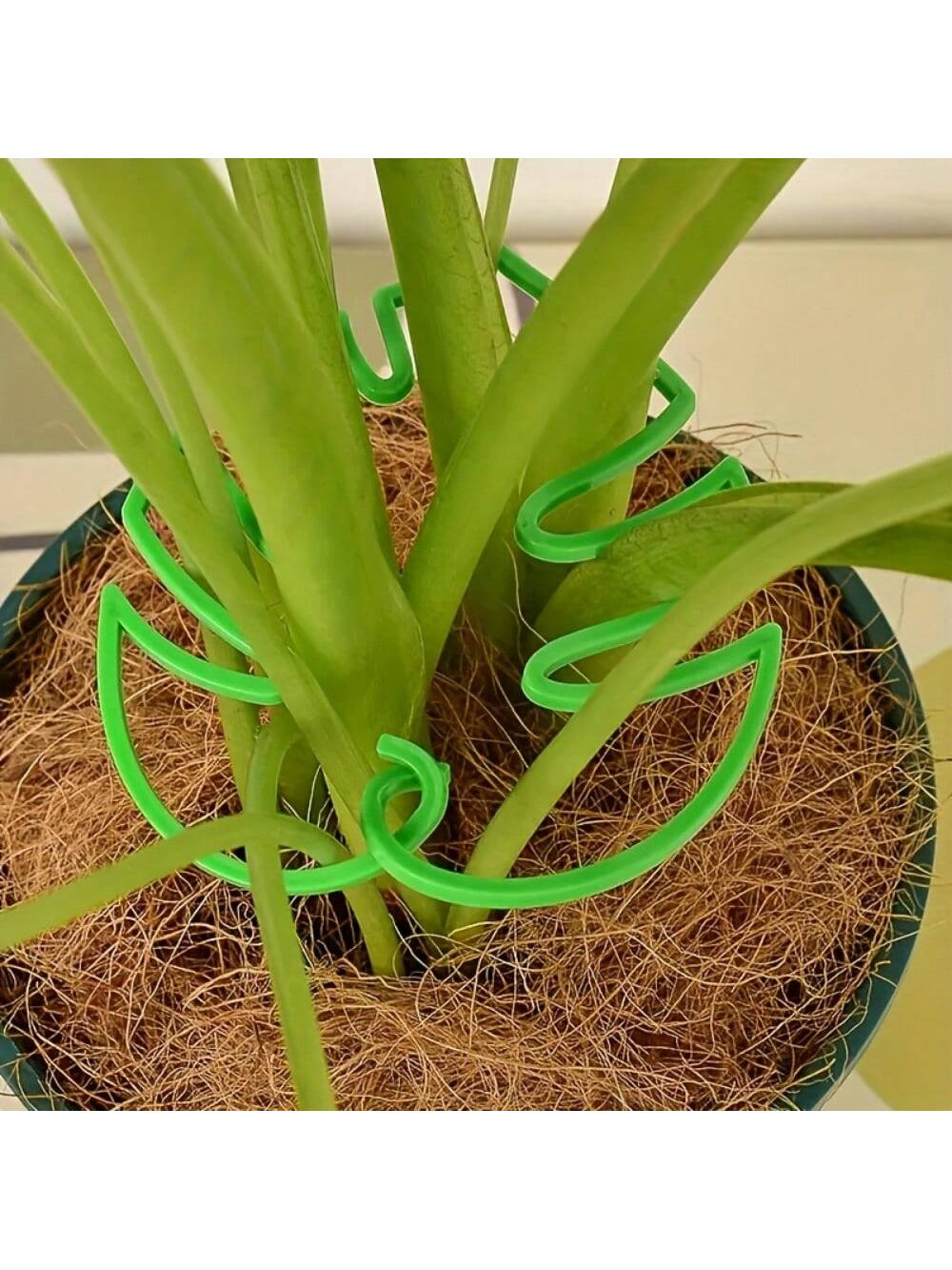 2PCS Green Turtle Bamboo Plant Support Pile - Durable Plastic For Indoor And Outdoor Gardening, Promotes Vertical Growth, Ideal For Climbing Plant Support