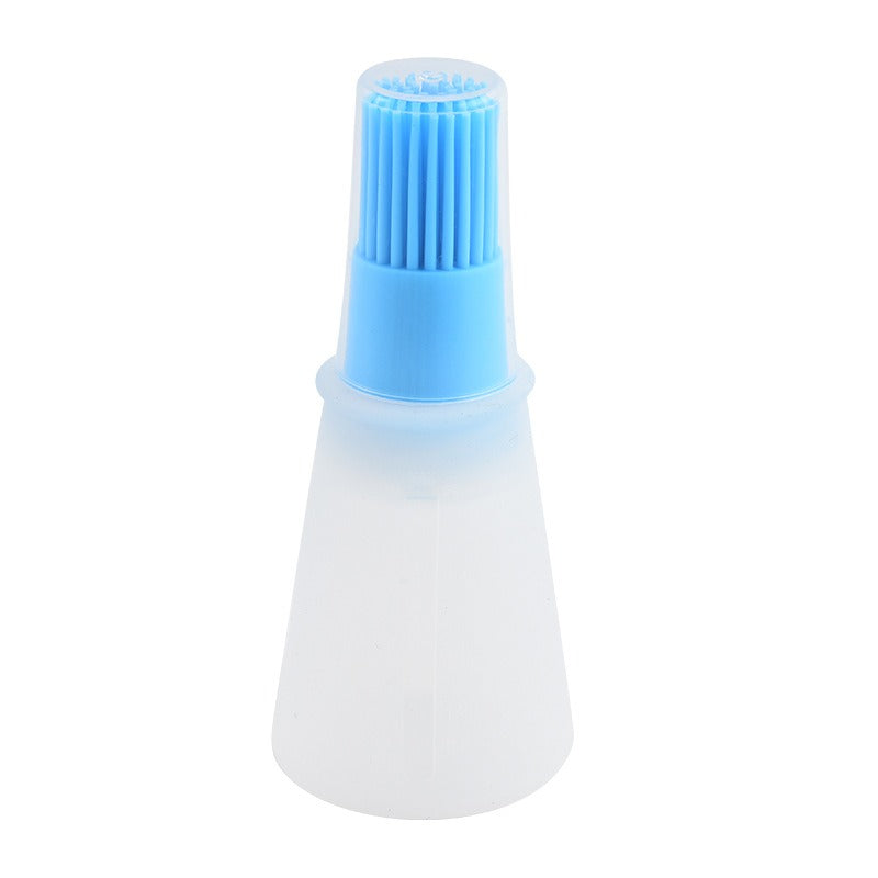 1PC Silicone Oil Brush With Integrated Bottle - High-Temperature Resistant For BBQ, Air Fryer & Baking - Kitchen Essential