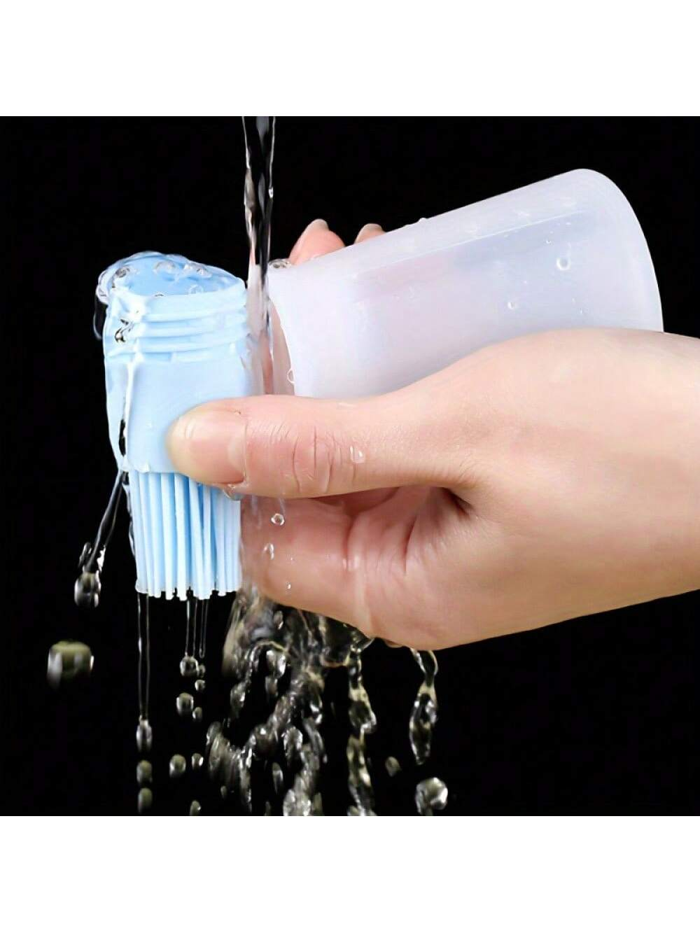 1PC Silicone Oil Brush With Integrated Bottle - High-Temperature Resistant For BBQ, Air Fryer & Baking - Kitchen Essential