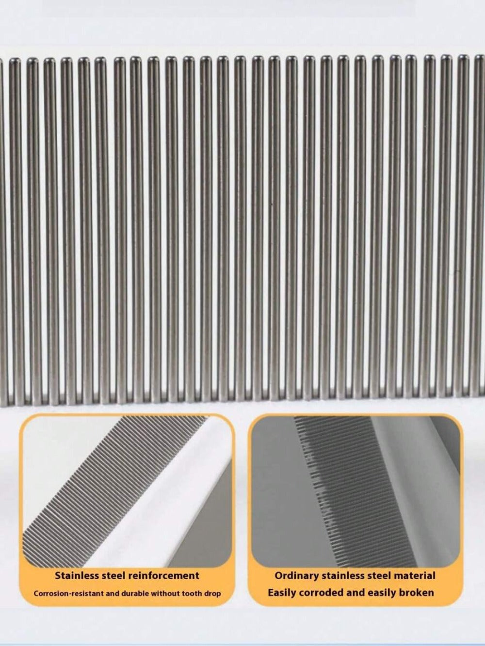 1pc Dog Grooming Flea Comb, Stainless Steel Fine Free Cat Hair Brush, Pet Grooming Supplies Fine Tooth Pet Flea Removal Tool, Suitable For Cats And Dogs, Pet Deshedding Tool