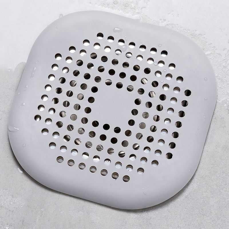 1PC 5.4 Inch Square Drain Cover TPR Hair Drain Catcher Flat Silicone Floor Drain Cover Plug Bathroom