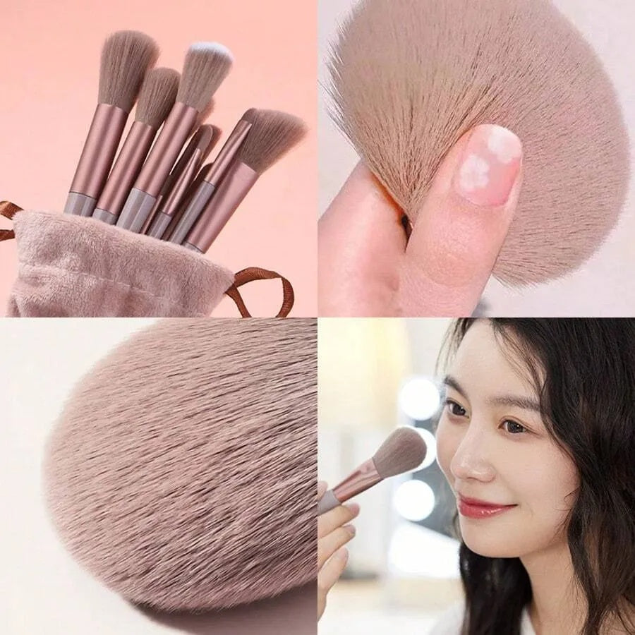 13PCS/1PACK Christmas Limited Edition Premium 13 Soft Makeup Brushes Set With Perfect Soft Pouch - Premium Makeup Tools, Made Of High Quality Fibers, Girly Fashion Items, Christmas Gifts - Women'S Gifts