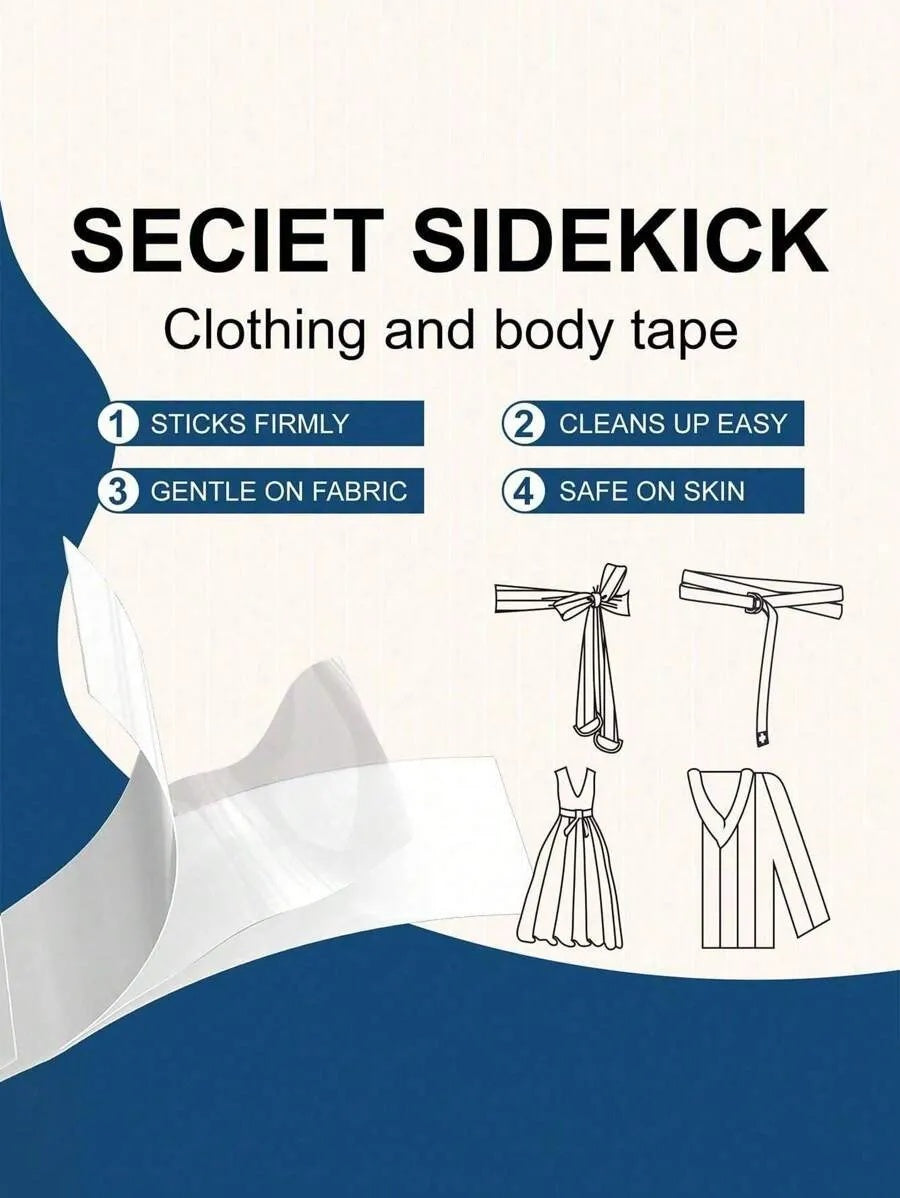 36PCS Fashion Tape For Clothes Double Sided Tape Strong Adhesive Clear Body Tape Skin Friendlyty Clear Transparent 36 Strips,Belt