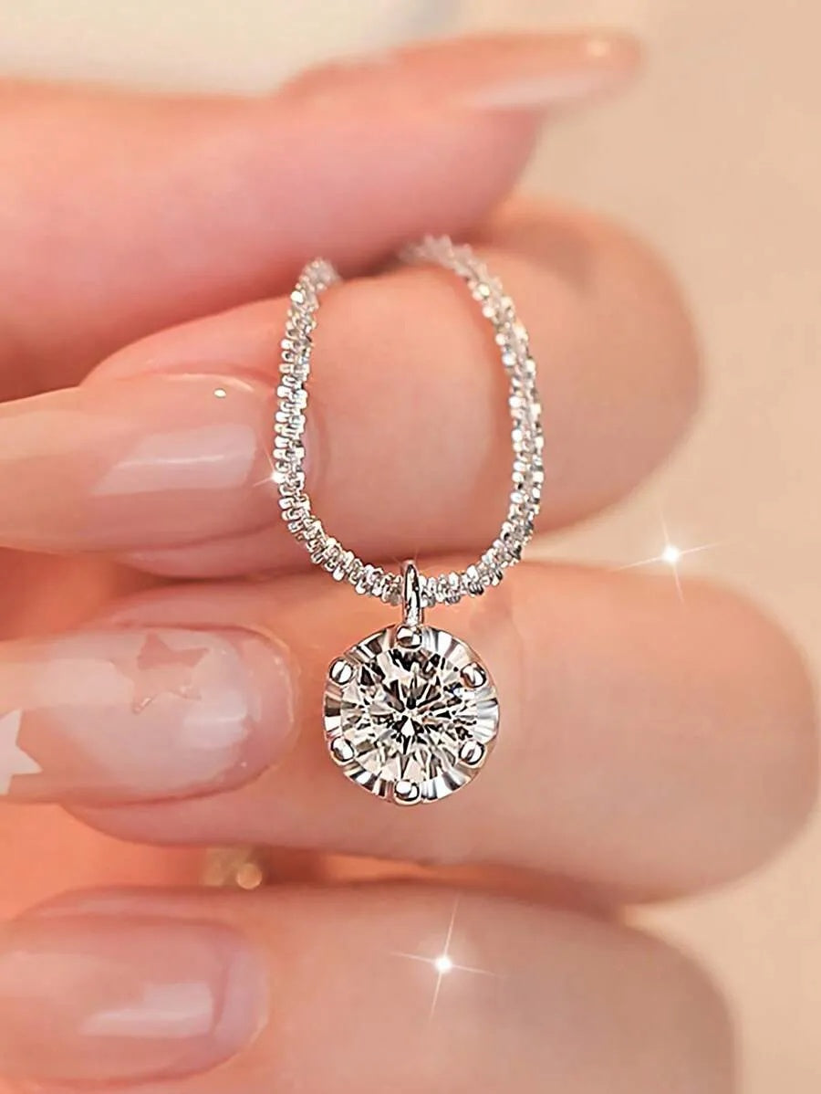 1PC New Women's Necklace Wedding Necklace Eternal Necklace Mother's Day Valentine's Day Luxury Women's Jewelry Gift, Suitable For Daily Wear And Festival Theme Decoration