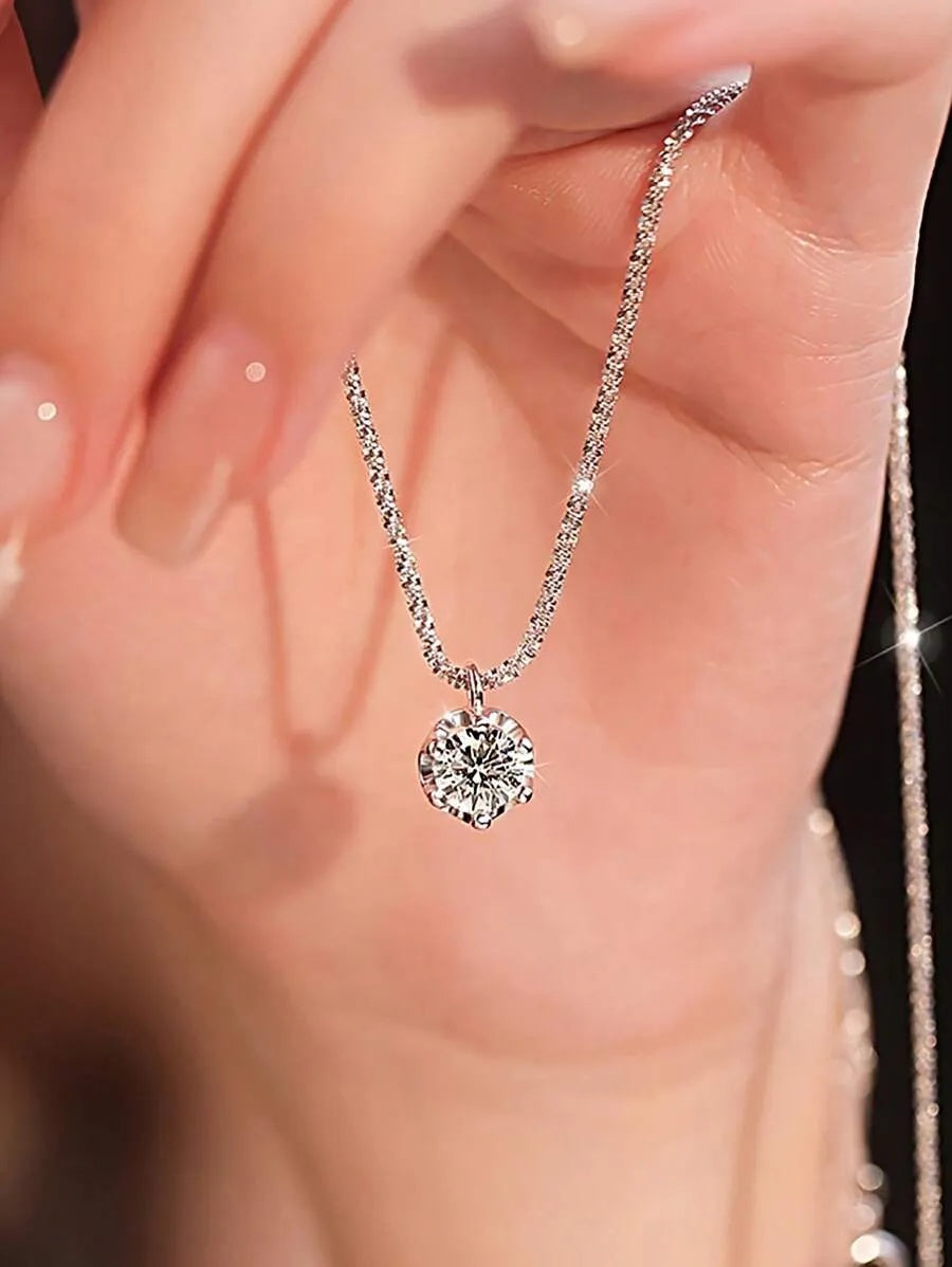 1PC New Women's Necklace Wedding Necklace Eternal Necklace Mother's Day Valentine's Day Luxury Women's Jewelry Gift, Suitable For Daily Wear And Festival Theme Decoration