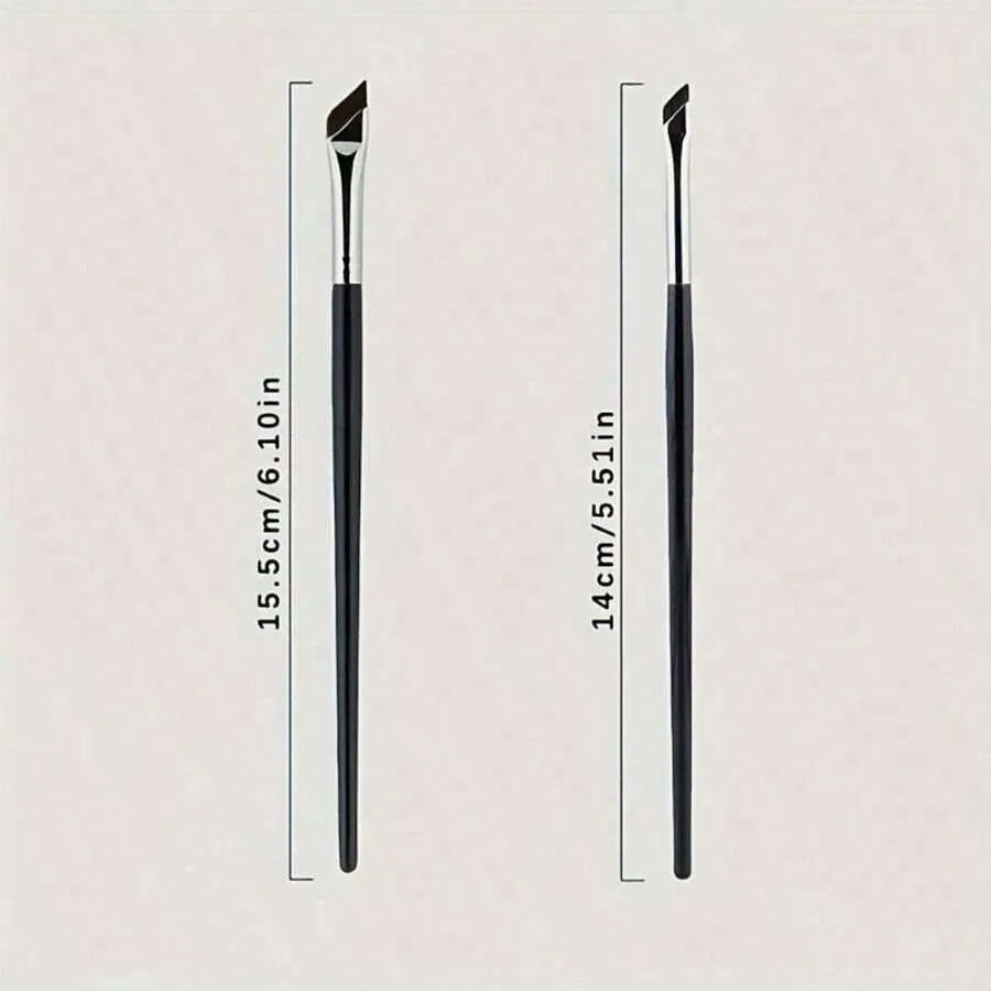 4PCS(1Pack) Ultra-Thin Diagonal Eyeliner Brush Set -  Diagonal Eyeliner Eyebrow Brush, Sickle Ultra-Thin Diagonal Flat Angle, Suitable For Silkworm Eyebrow Details Eye Makeup Beauty Makeup Tools