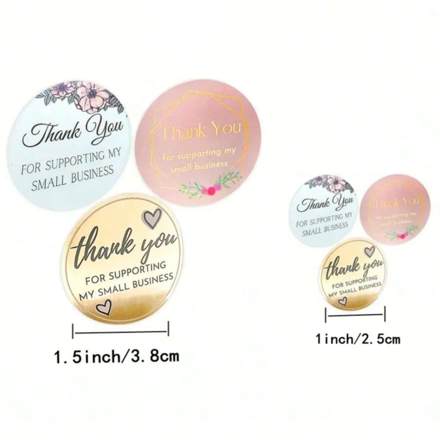 1PC 1.5 Inch Thank You Adhesive Sticker Label For Business, Baking, Gift Packaging Decoration,Christmas Valentine Day