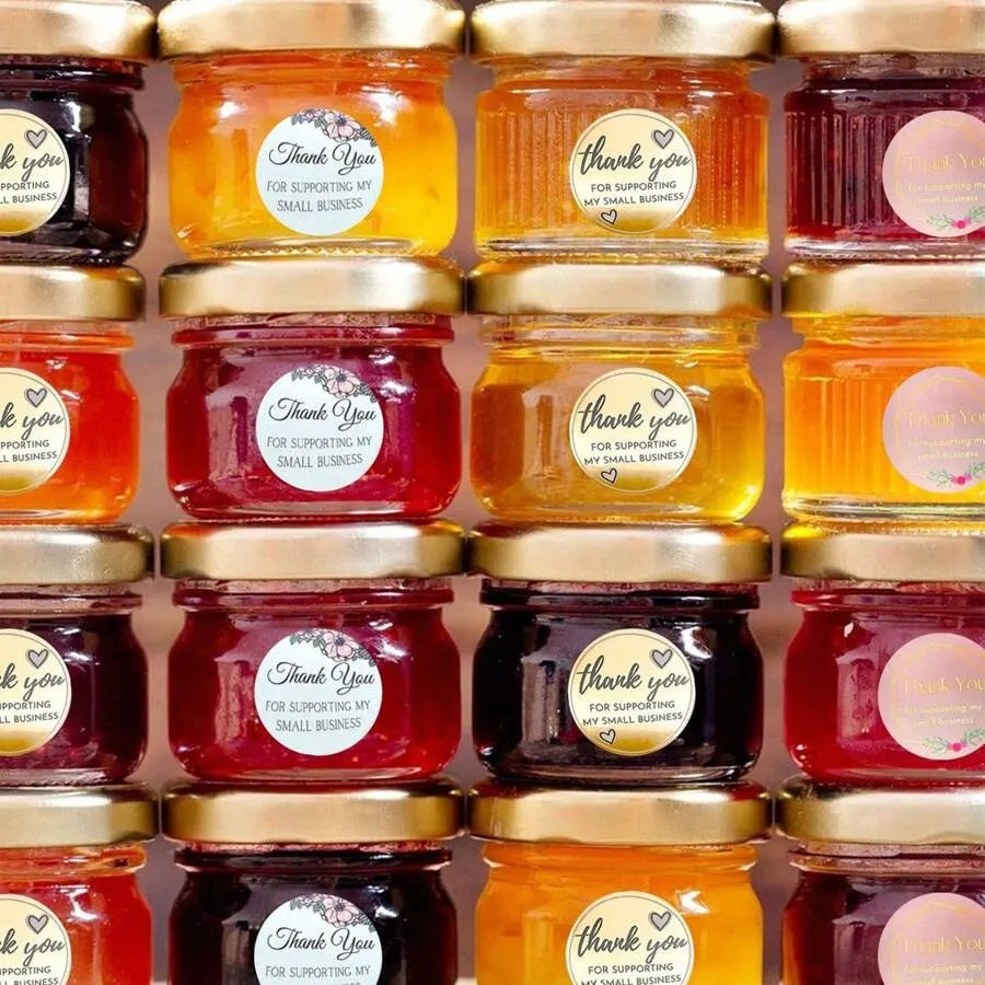 1PC 1.5 Inch Thank You Adhesive Sticker Label For Business, Baking, Gift Packaging Decoration,Christmas Valentine Day