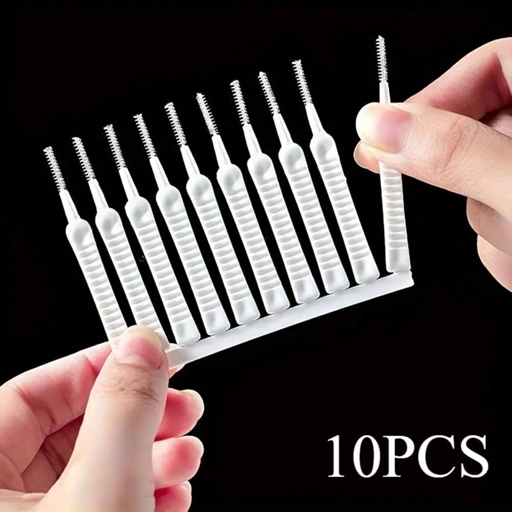 10PCS Soft Bristle Shower Head Cleaning Brush Set - 7.9cm / 3.11inch Precision Nozzle Unclogging Tool, Effectively Removes Debris, Prevents Blockage, Maintains Smooth Water Flow, Ring Handle Design, Durable Cleaning Brush Back To School