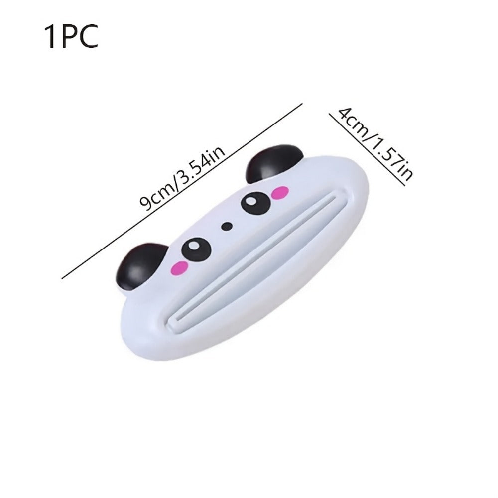 1pc Cartoon Animal Toothpaste Squeezer, Plastic Separate Bathroom Accessories, Fun Shape Cleaner Holder