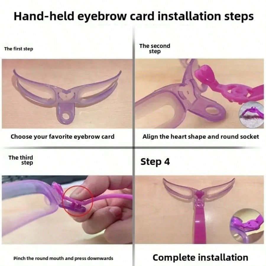 8PCS Eyebrow Board Set, Eyebrow Board Molding Kit, Eyebrow Board Template, 8 Reusable Eyebrow Boards With Handles