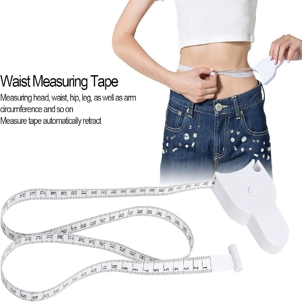 1PC Body Measure Tape, Automatic Telescopic Fat Measure For Body Measurement & Weight Loss To Track Weight Loss Muscle Gain By One Hand
