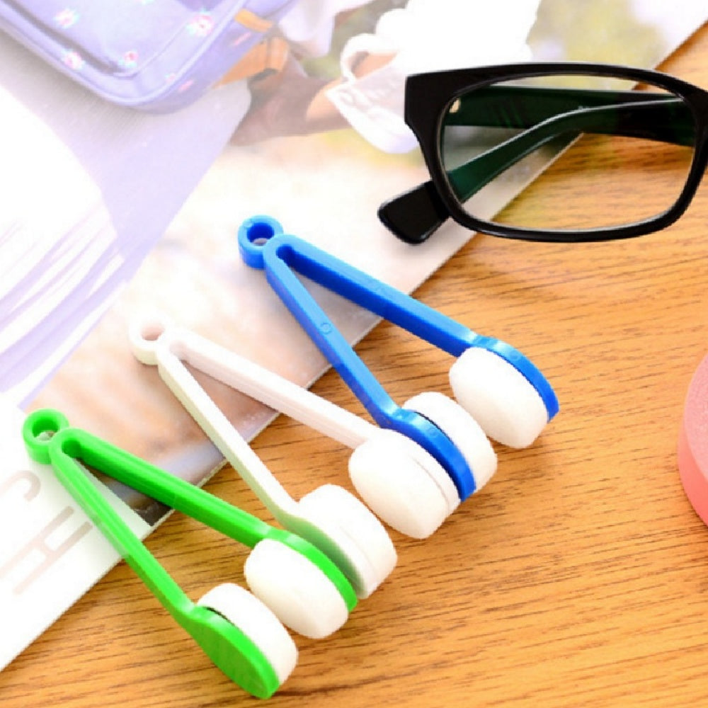 1PC RANDOM COLOR Mini Sun Glasses Eyeglass Microfiber Spectacles Cleaner Soft Brush Cleaning Tool Mini Microfiber Glasses Eyeglasses Cleaner Cleaning Clip