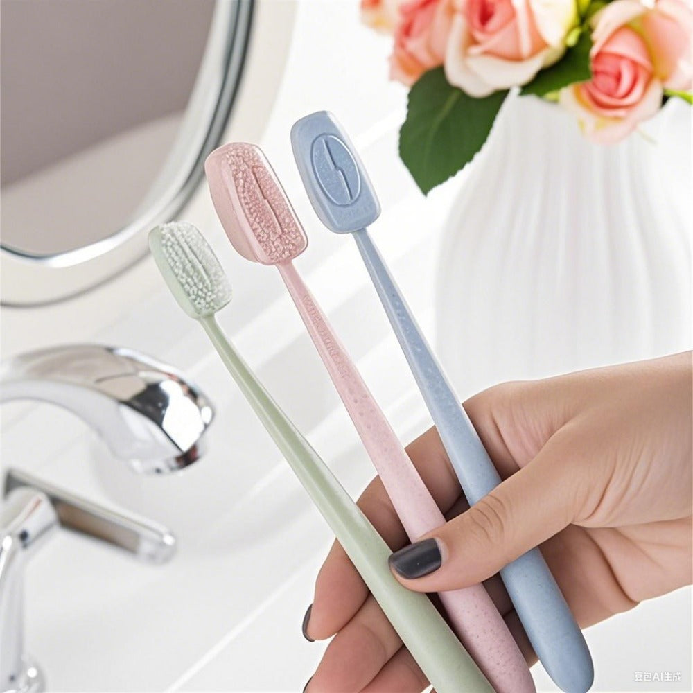 4PCS-1Pack Ultra-Portable Toothbrush Head Covers - Hygiene Protection Caps, Soft Colors (Mint Green, Light Blue, Beige, Pink), Fragrance-Free, Suitable For Home, Travel, Daily Use, And Outdoor Adventures
