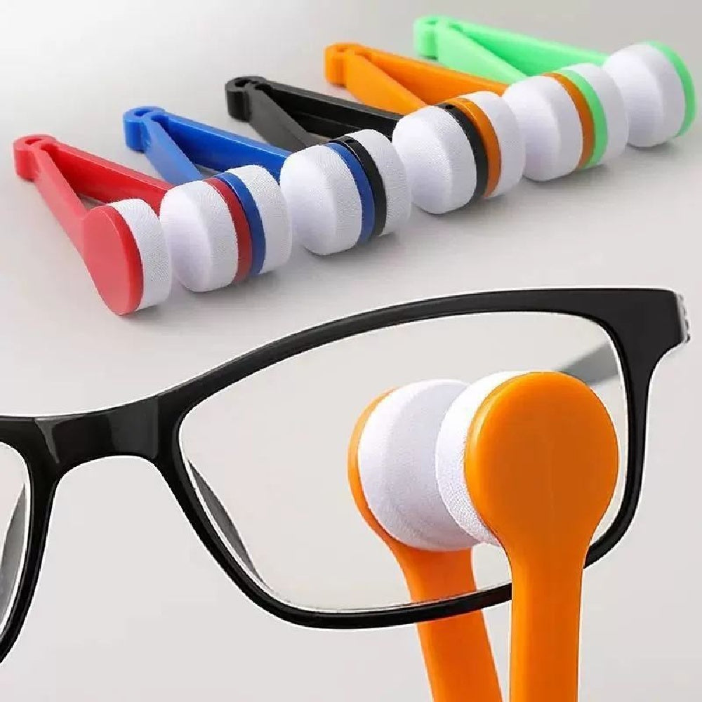 1PC RANDOM COLOR Mini Sun Glasses Eyeglass Microfiber Spectacles Cleaner Soft Brush Cleaning Tool Mini Microfiber Glasses Eyeglasses Cleaner Cleaning Clip
