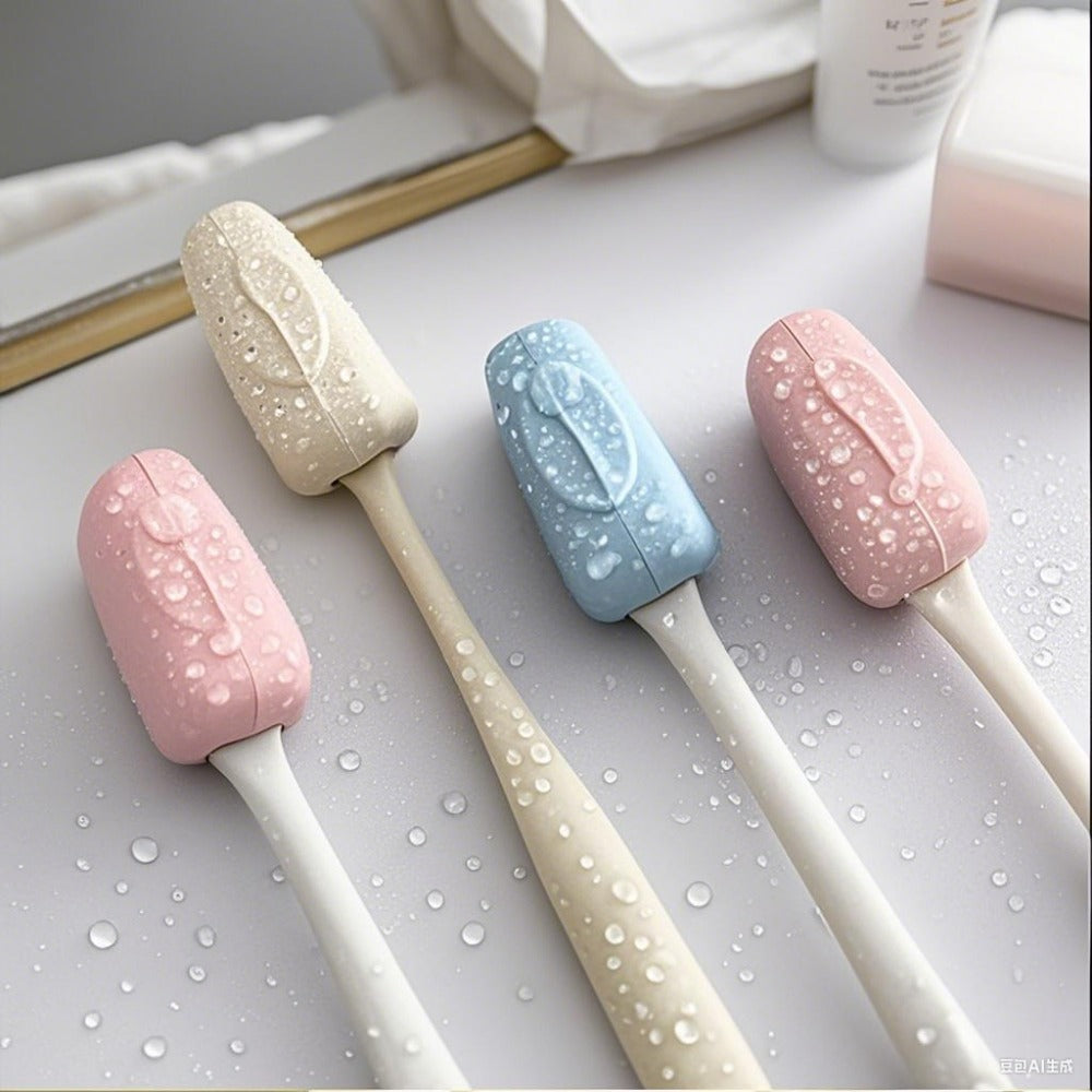 4PCS-1Pack Ultra-Portable Toothbrush Head Covers - Hygiene Protection Caps, Soft Colors (Mint Green, Light Blue, Beige, Pink), Fragrance-Free, Suitable For Home, Travel, Daily Use, And Outdoor Adventures