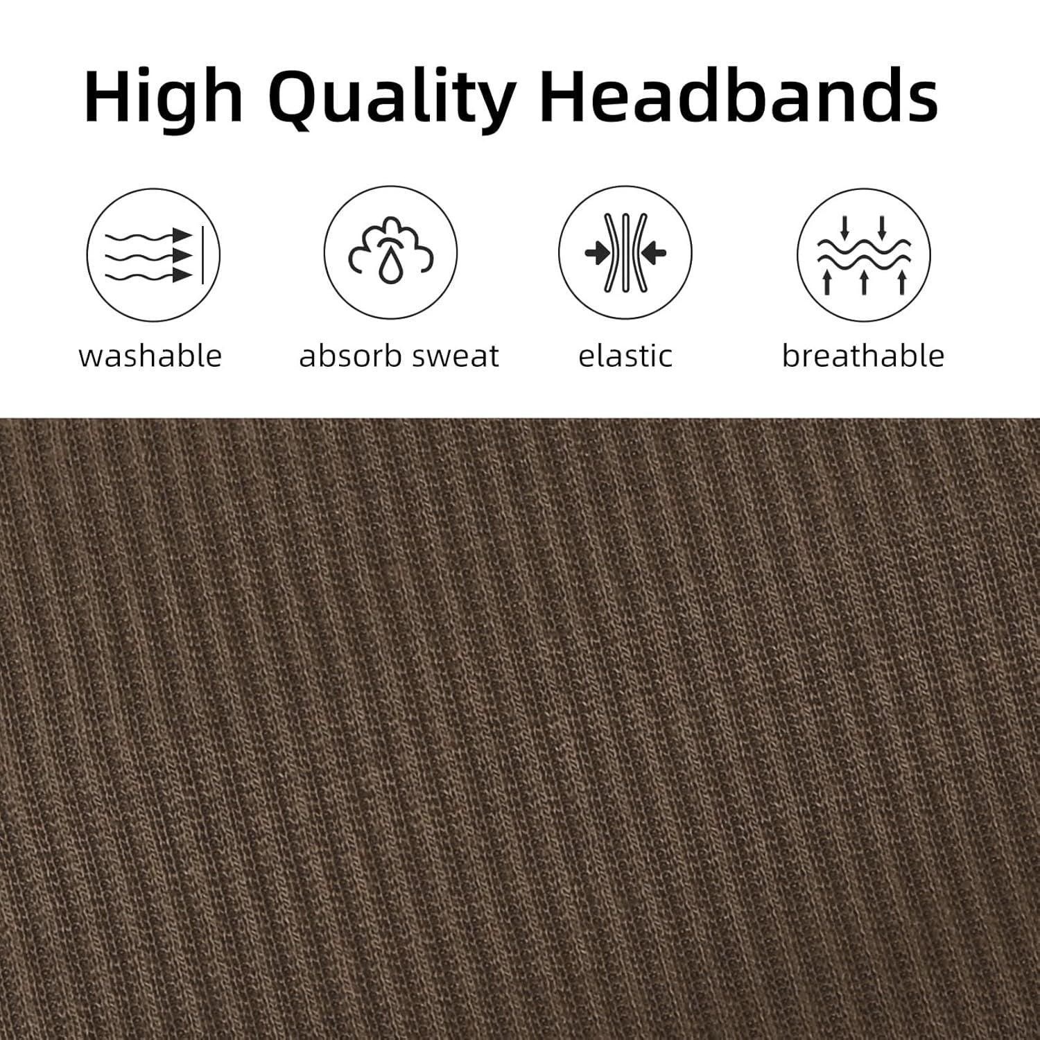 1PC RANDOM COLOR Headbands For Women Wide Non Slip Boho Head Bands Elastic Thick Soft Hairbands Fashion Workout Yoga Hair Accessories