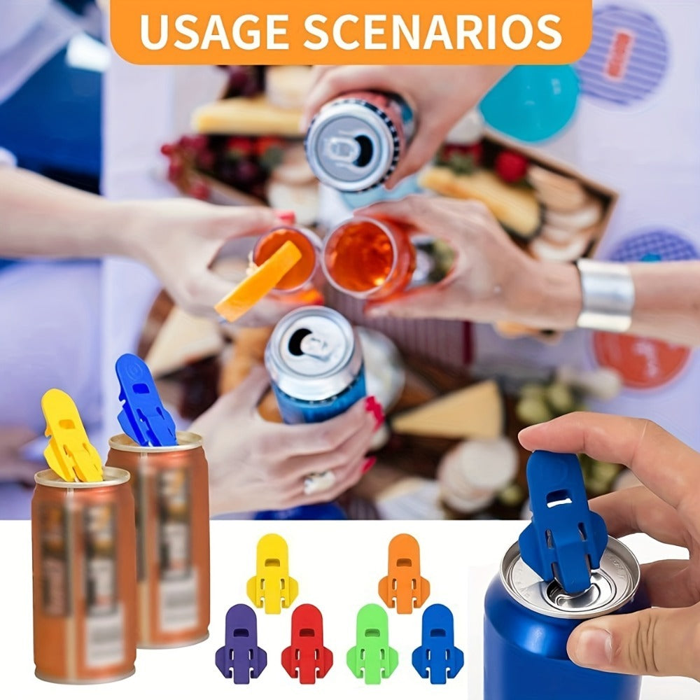 4PCS Manual Easy Can Opener Color Beverage Can Protective Cover Leakage Prevention Beer Top Ring Opening Tool, Suitable For Brewing Beer Beer Label