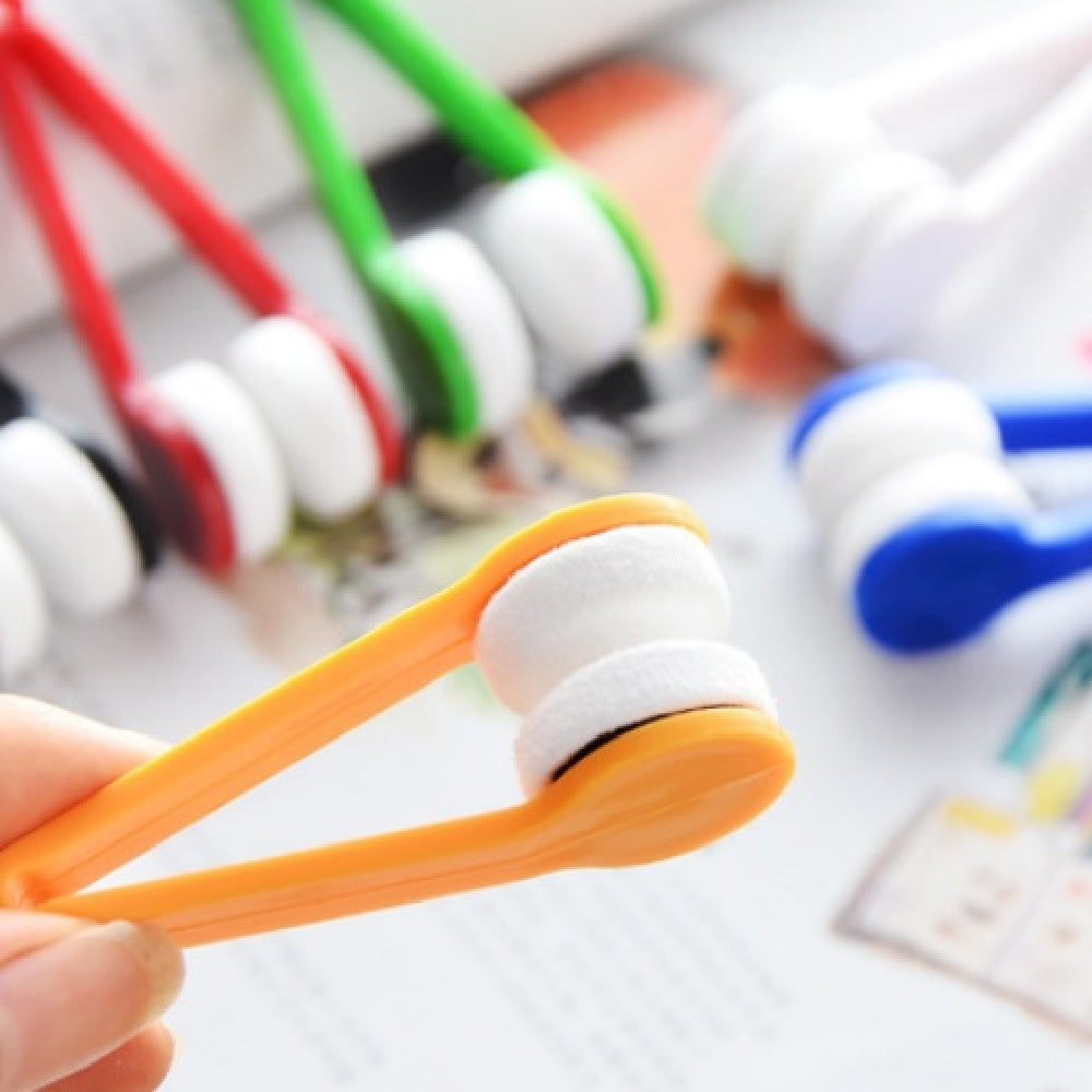 1PC RANDOM COLOR Mini Sun Glasses Eyeglass Microfiber Spectacles Cleaner Soft Brush Cleaning Tool Mini Microfiber Glasses Eyeglasses Cleaner Cleaning Clip