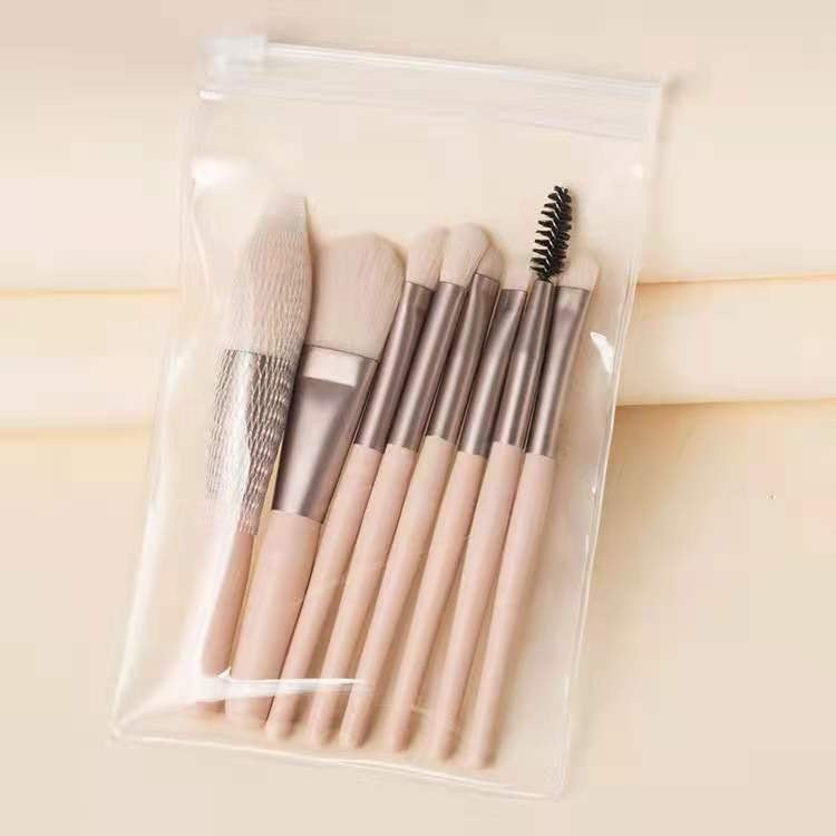 8pcs/1pack Mini Multipurpose Makeup Brush Set, Professional Makeup Tools Kit For Blush, Highlighter, Eyeshadow, Powder, Concealer & Eyebrow Pencil, Ideal Gift For Beginners Portable And Practical